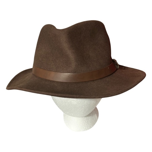 Pendleton men’s 100% pure virgin wool XL hat WITH LEATHER TRIM - Picture 2 of 8